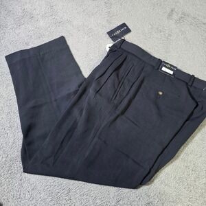Chereskin Mens 36x30 Dress Pants Graphite Gray Double Pleated Relaxed Fit‎ New